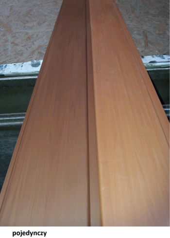 Podbitka PCV złoty dąb,antracyt