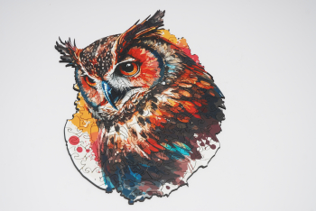 Puzzle Drewniane Premium EKO Układanka SOWA 123 el. Rozmiar L. Drewyan