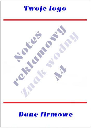 Notes reklamowy A4 z Twoim nadrukiem