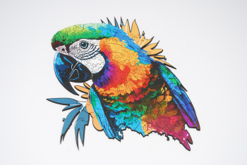 Puzzle Drewniane Premium EKO Układanka PAPUGA 141 el. Rozmiar L. Drewyan