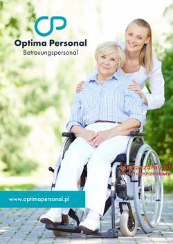 Opiekunka/opiekun osób starszych w Niemczech 