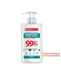  CLEANHANDS ANTYBAKTERYJNE MYDŁO W PŁYNIE BIO FORMUŁA 99,9% – 300 ML 