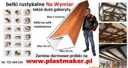 Belki rustykalne na wymiar, imitacja drewna na sufity prosto od producenta