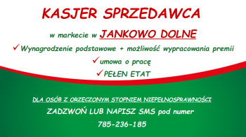 KASJER SPRZEDAWCA