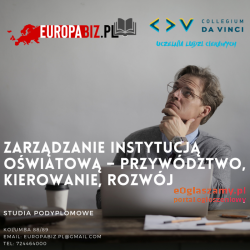Zarządzanie instytucją oświatową- przywództwo, kierowanie, rozwój - Studia podyplomowe