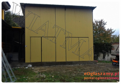 Hale, garaże, wiaty, konstrukcja stalowa.