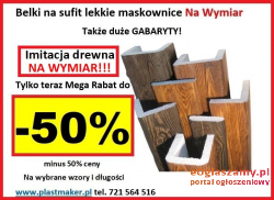 Mega Rabat - Maskownice na wymiar, Belki sufitowe rustykalne