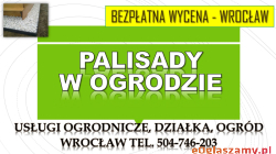 Alejki w ogrodzie, tel. Wrocław, palisady, płotek, obrzeże ogrodowe