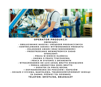 OPERATOR PRODUKCJI