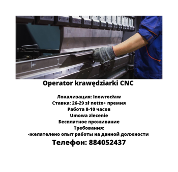 Operator krawędziarki CNC