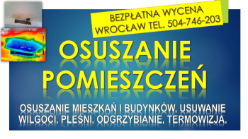 Osuszanie budynków, cena, tel. 504-746-203, Wrocław, mieszkań, domu, pomieszczeń. Likwidacja wilgoci i pleśni na ścianie.