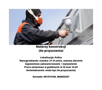 Malarzy konstrukcji  (do przyuczenia)