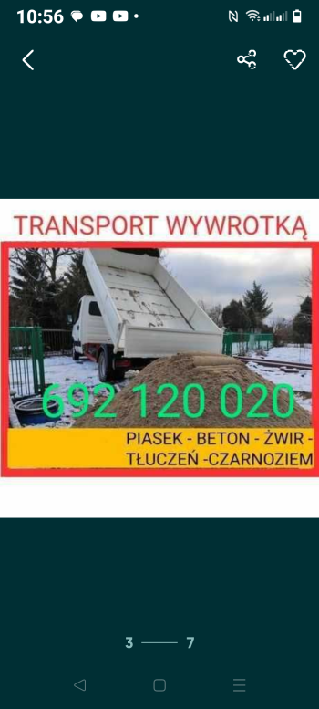 Sprzedaż kruszyw piasku Rzeszòw tel 692120020