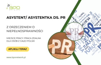 Asystent/ka ds. PR z orzeczeniem o niepełnosprawności zdalnie cała Polska