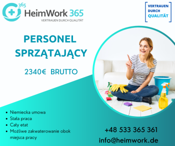 Pracownik serwisu sprzątającego