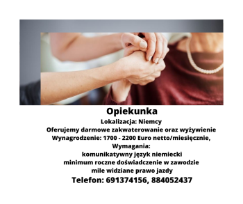 Opiekunka/Opiekun - osób starszych