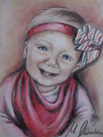 Portret ołówkiem lub kredkami elegancki i wzruszający prezent 