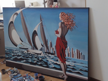 Maluje obrazy na zlecenie