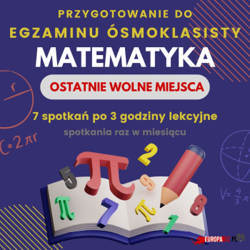 Sobotni kurs przygotowujący do egzaminu ósmoklasisty z matematyki