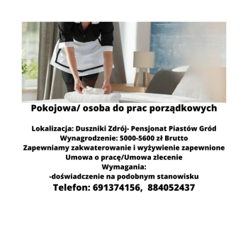 Pokojowa/ osoba do prac porządkowych
